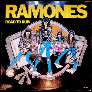 **AUTOGRAPHED** The Ramones-LP-The Ramones-Road To Ruin