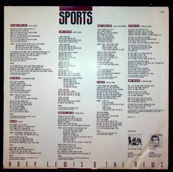 LP-Huey Lewis & The News-Sports