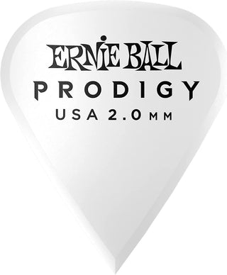 Ernie Ball - Prodigy Guitar Picks, Sharp, White 2.0mm, 6-pack