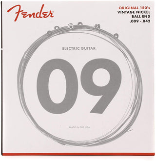 Fender - Original 150 Electric Guitar Strings, Pure Nickel Wound, Ball End, 150L .009-.042