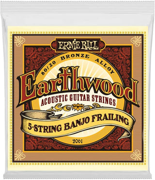 Ernie Ball - Earthwood 5-String Frailing 80/20 Bronze Banjo Strings, 10-24 Gauge (P02061)
