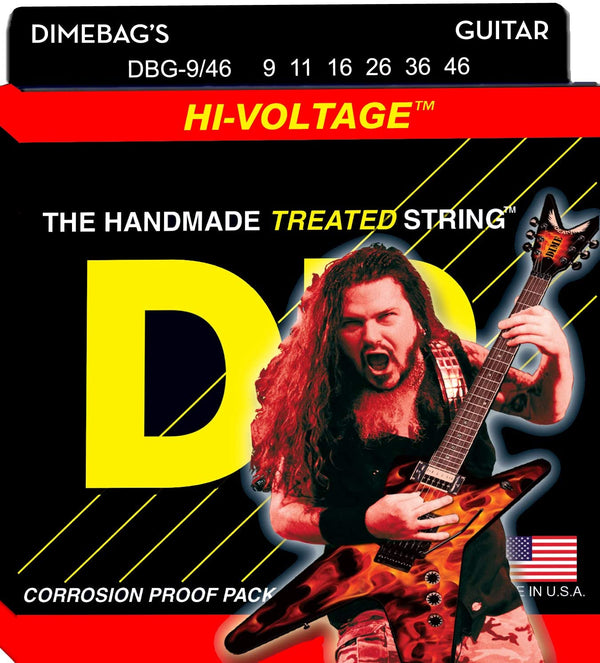 DR Strings - Dimebag Darrell Signature, Treated Nickel-Plated, 9-46 DGB-9/46