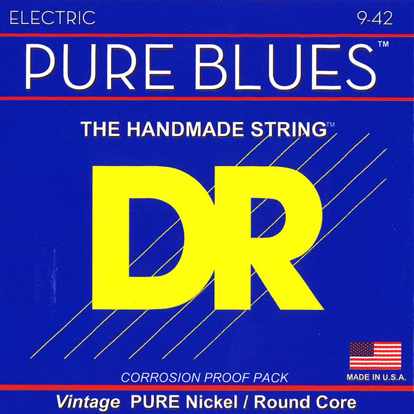 DR Strings - Pure Blues Pure Nickel Wrap Round Core 9-42