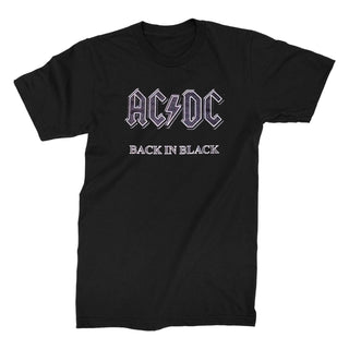ACDC BACK IN BLACK - Deluxe 100% Cotton - Officially Licensed