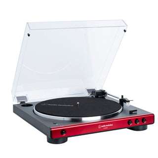 Audio Technica AT-LP60XBT-RD Bluetooth Wireless Turntable -Fully Automatic - Belt-Drive (Red/Black) NEW