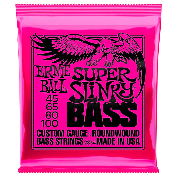 Ernie Ball SUPER SLINKY NICKEL WOUND ELECTRIC BASS STRINGS - 45-100 GAUGE