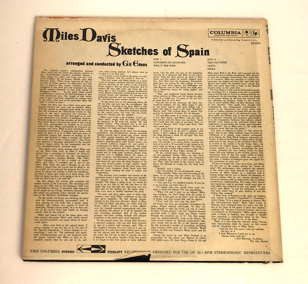 Miles Davis - Sketches of Spain LP (Vintage 1960) *G* USED