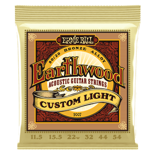 Ernie Ball - Earthwood Custom Light 80/20 Bronze Acoustic Guitar Strings, 11.5-54 Gauge (P02007)