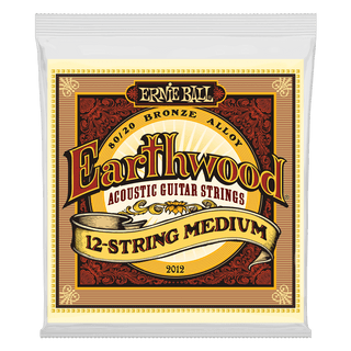 Ernie Ball - Earthwood Medium 12 String 80/20 Bronze Acoustic Guitar Strings, 11-52 Gauge (P02012)