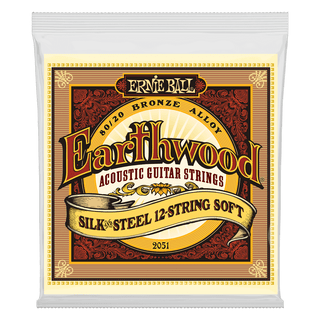Ernie Ball - Earthwood Silk & Steel 12 String Soft 80/20 Bronze Acoustic Guitar Strings, 9-46 Gauge (P02051)