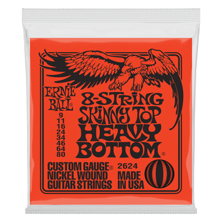 Ernie Ball 2624 SKINNY TOP HEAVY BOTTOM SLINKY NICKEL WOUND 8-STRING 9-80 GAUGE