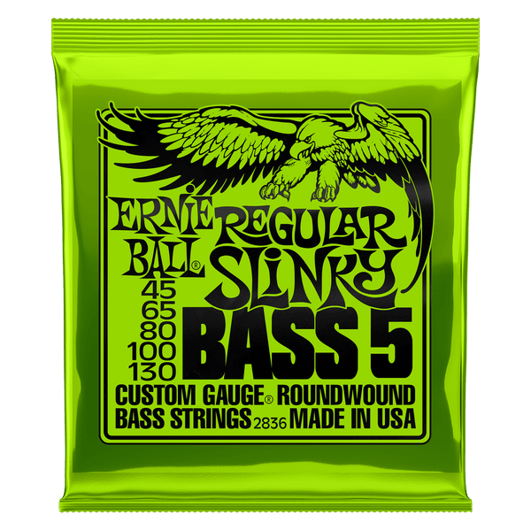 Ernie Ball REGULAR SLINKY 5-STRING NICKEL WOUND ELECTRIC BASS STRINGS - 45-130 GAUGE