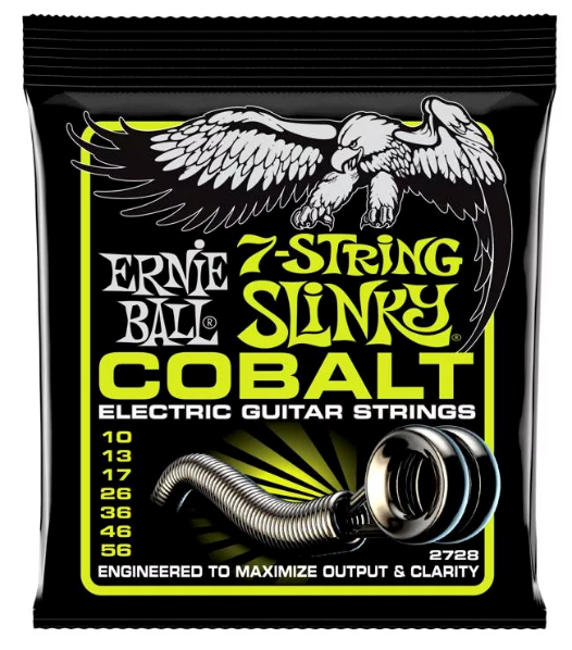 Ernie Ball - 2728 Regular Slinky Cobalt Electric Guitar Strings - .010-.056 7-string