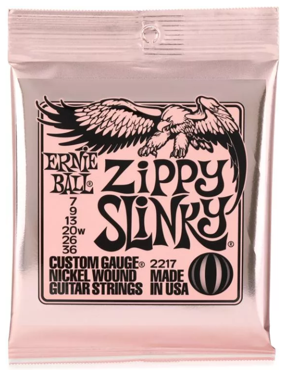 Ernie Ball - 2217 Zippy Slinky Nickel Wound Electric Guitar Strings - .007-.036