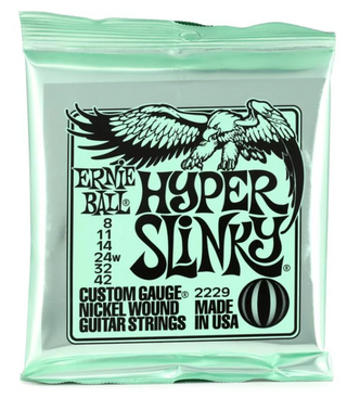 Ernie Ball - 2229 Hyper Slinky Nickel Wound Electric Guitar Strings - .008-.042