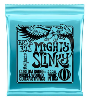 Ernie Ball - 2228 Mighty Slinky Nickel Wound Electric Guitar Strings - .0085-.040