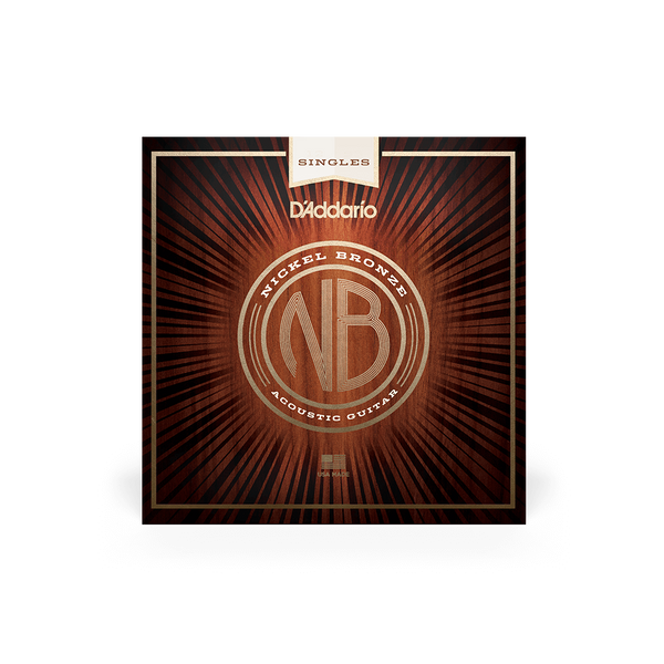 D'Addario NICKEL BRONZE WOUND SINGLES Single Nickel Bronze Wound 020