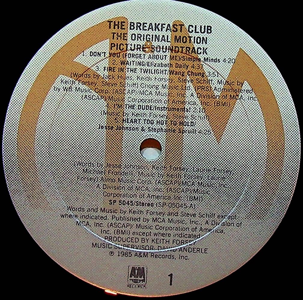 Various ‎/ The Breakfast Club (OST) - LP