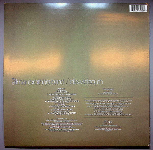 Allman Brothers Band - Idlewildsouth LP (Clear Vinyl) - 180g Audiophile *G* USED